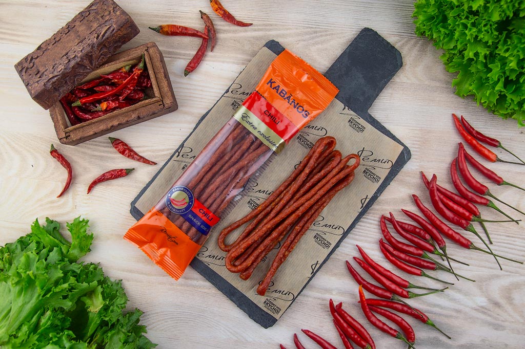Колбаски сырокопченные KABANOS Chilli 70гр./шт*14 шт/кор купить в Донецке - СтриПсБери