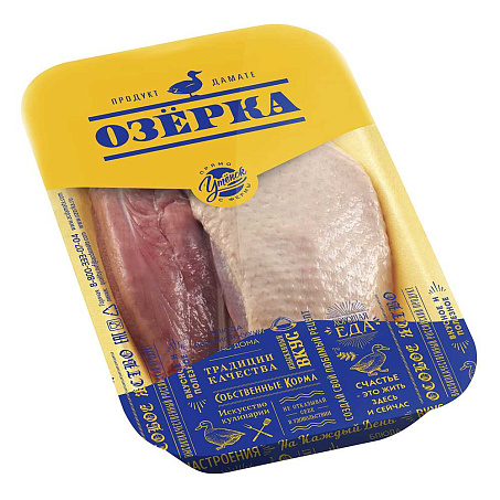 Утка филе грудки на коже ~500гр/лоток Озёрка™ Халяль Новые утиные фермы (4694) ± 6кг купить в Донецке - СтриПсБери