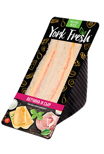 Сэндвич с ветчиной и сыром YORK FRESH 150гр, 6шт/кор 806219 купить в Донецке - СтриПсБери