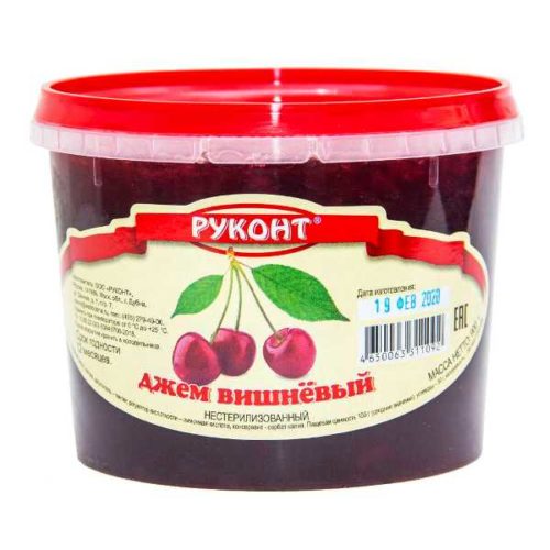 Джем вишня 900гр пл/в Руконт Россия (104103) 6шт/кор купить в Донецке - СтриПсБери