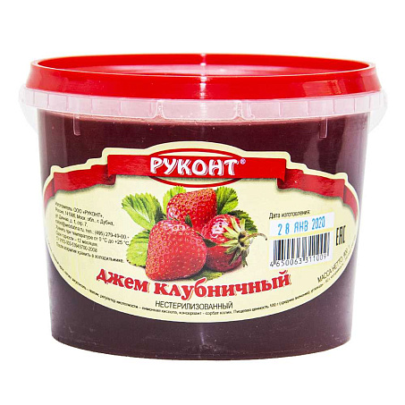 Джем клубника 900гр пл/в Руконт Россия 6шт/кор купить в Донецке - СтриПсБери