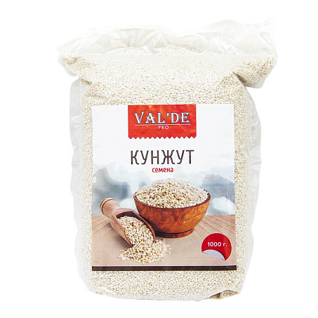 Кунжут белый нежареный 1кг в/у Val`de Pro  Россия 14шт/кор купить в Донецке - СтриПсБери