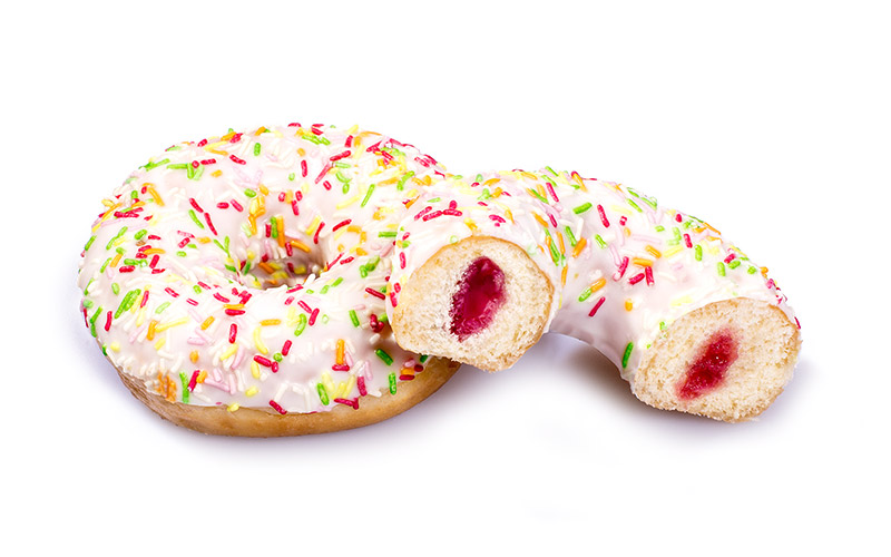 Донат с начинкой из малины и смородины FRUTTI 70гр, 12шт/кор STOKSON купить в Донецке - СтриПсБери