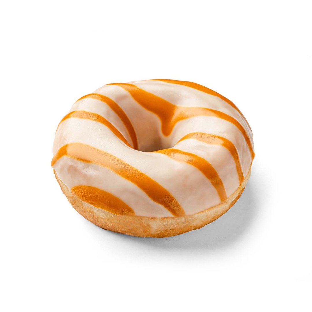 Пончик WHITE DONUT с карамельной начинкой 70гр*6шт/упак; 6упак/кор. MANTINGA купить в Донецке - СтриПсБери