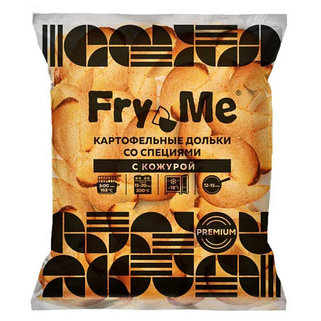Картофель дольки в кожуре со специями Fry Me 2,5кг, 5шт/кор купить в Донецке - СтриПсБери