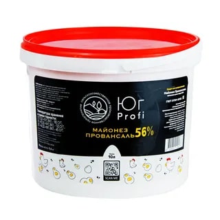 Майонез Провансаль Юг PROFI 56% ведро 10л./9,4кг. купить в Донецке - СтриПсБери