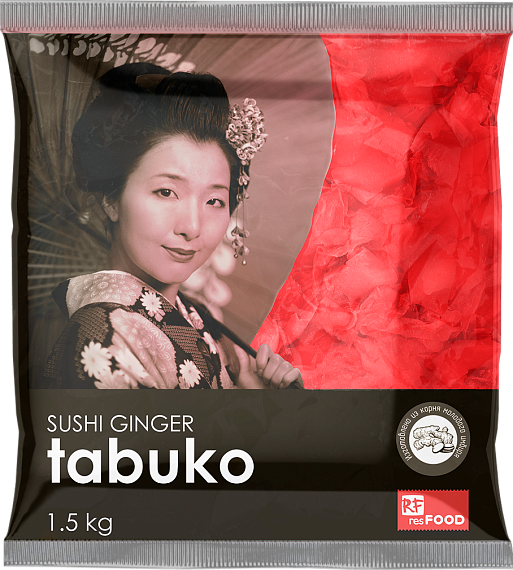 Имбирь маринованный розовый «Tabuko» Грейд А , Китай, 1,5 кг*10шт/кор (вес сухого вещ-ва 1кг) купить в Донецке - СтриПсБери