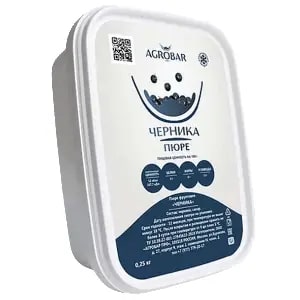 Пюре Черника Агробар 250гр, 12шт/кор купить в Донецке - СтриПсБери
