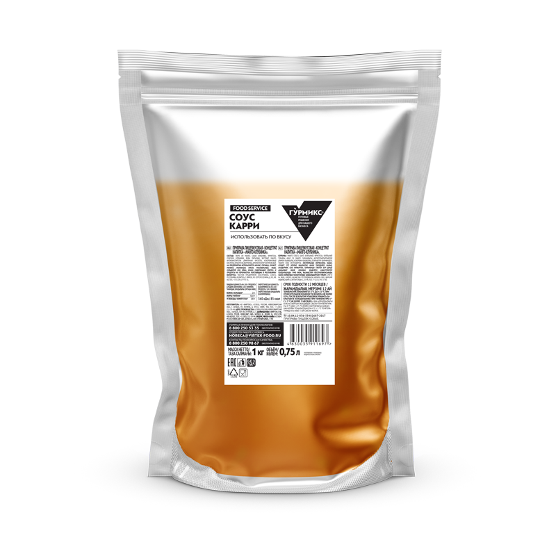 Соус Карри Гурмикс, серия «Food Service» 1кг 6шт/кор 10415732 купить в Донецке - СтриПсБери