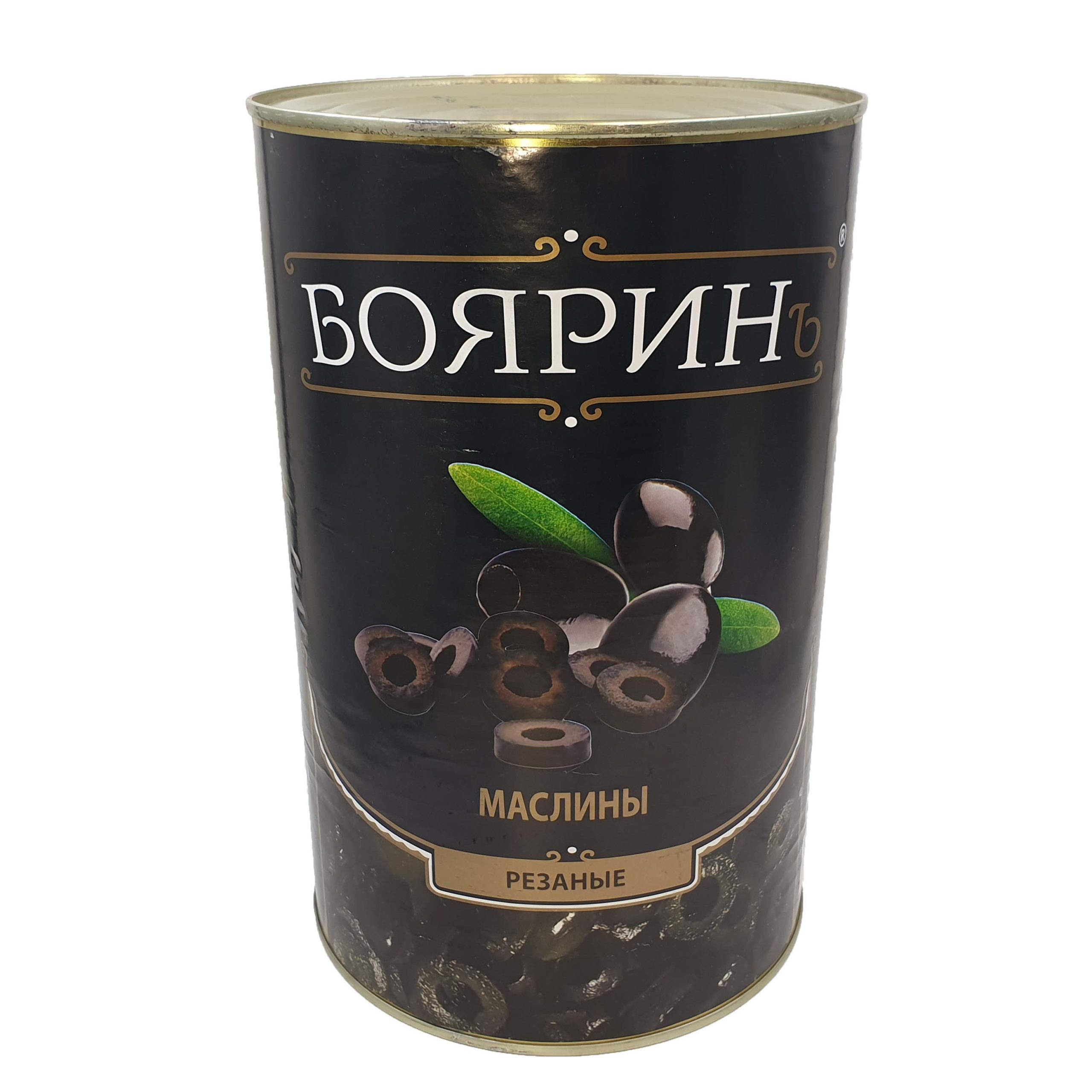 Маслины резаные «Боярин» 3100мл/3000гр/1560гр Испания купить в Донецке - СтриПсБери