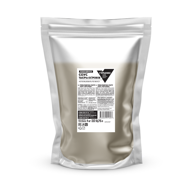 Соус Тысяча островов Гурмикс, серия «Food Service» 1кг 6шт/кор 10415740 купить в Донецке - СтриПсБери