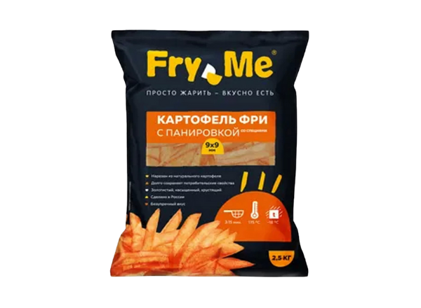 Картофель фри с панировкой 9×9мм Fry Me Lamb Weston 2,5кг, 5шт/кор купить в Донецке - СтриПсБери