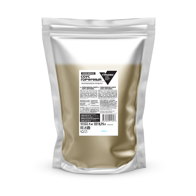 Соус Горчичный, Гурмикс,серия «Food Service» 1 кг 6шт/кор 10415733 купить в Донецке - СтриПсБери