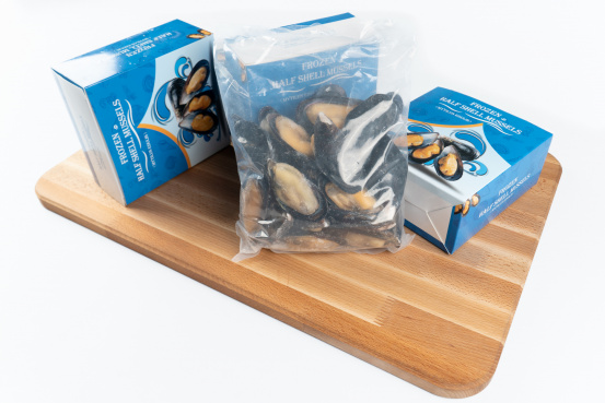 Мидии голубые, в/м, 30-40, в 1/2 раковины, 1кг., короб 12кг., Shengsi Shunda Marine Food 5967 купить в Донецке - СтриПсБери