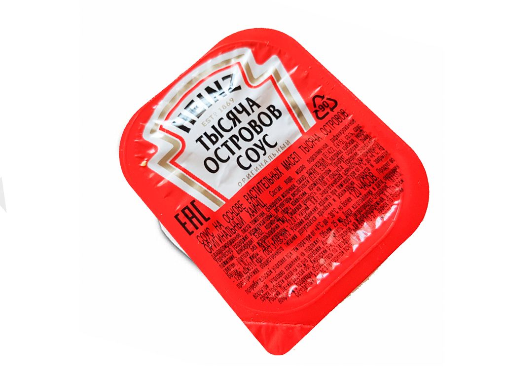 Соус порционный 1000 островов майонезный Heinz дип-пот 25мл, 125шт/кор купить в Донецке - СтриПсБери