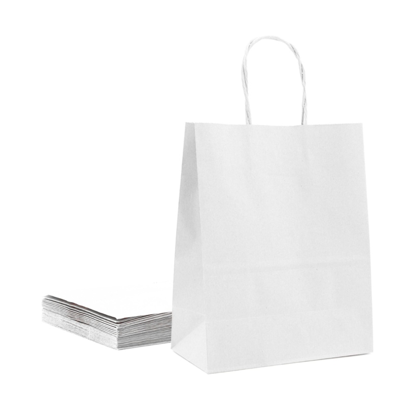Бумажный пакет крафт с крученой ручкой б/п 260х150х350 белый 80гр (200шт) AVIORA 108-040 купить в Донецке - СтриПсБери