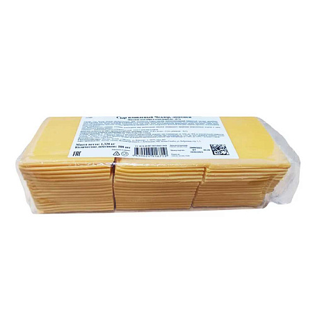 Сыр плавленый ломтики Чеддер 45% 1,328кг/упак (108 ломтиков) ПиР-ПАК Россия купить в Донецке - СтриПсБери