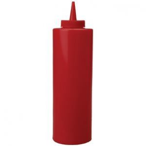 Бутылка для соуса 700мл, пластик красный купить в Донецке - СтриПсБери