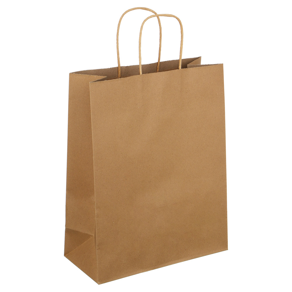 Бумажный пакет крафт с крученой ручкой б/п 260х150х350 крафт 70гр (200шт) AVIORA 108-037 купить в Донецке - СтриПсБери