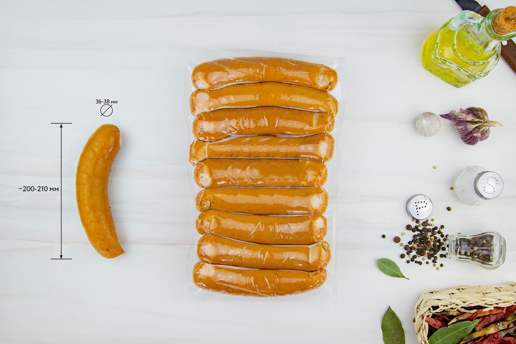 Сосиски Крюдерсвенд зам в/у (9шт.*140гр.шт.)* 4 упак/кор Ремит 2677 купить в Донецке - СтриПсБери