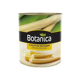 Кукуруза консервированная в початках Botanica 3100мл/2840гр/1500гр с/б, 12шт/кор купить в Донецке - СтриПсБери