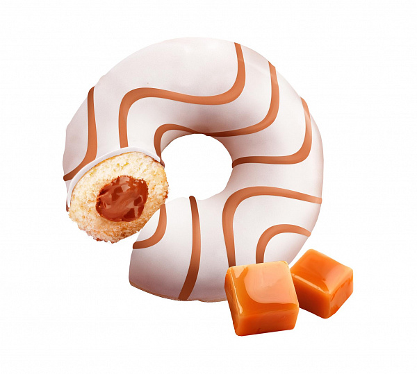 Донат с карамельной начинкой CARAMELOVE 67гр, 12шт/кор STOKSON купить в Донецке - СтриПсБери