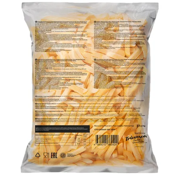 Картофель фри 9*9мм Триумф Lamb Weston 2,5кг, 5шт/кор TR46 купить в Донецке - СтриПсБери