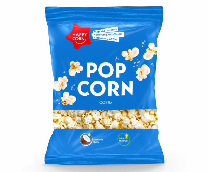 Воздушная кукуруза «Happy Corn» с Солью 70г. 12шт/кор купить в Донецке - СтриПсБери