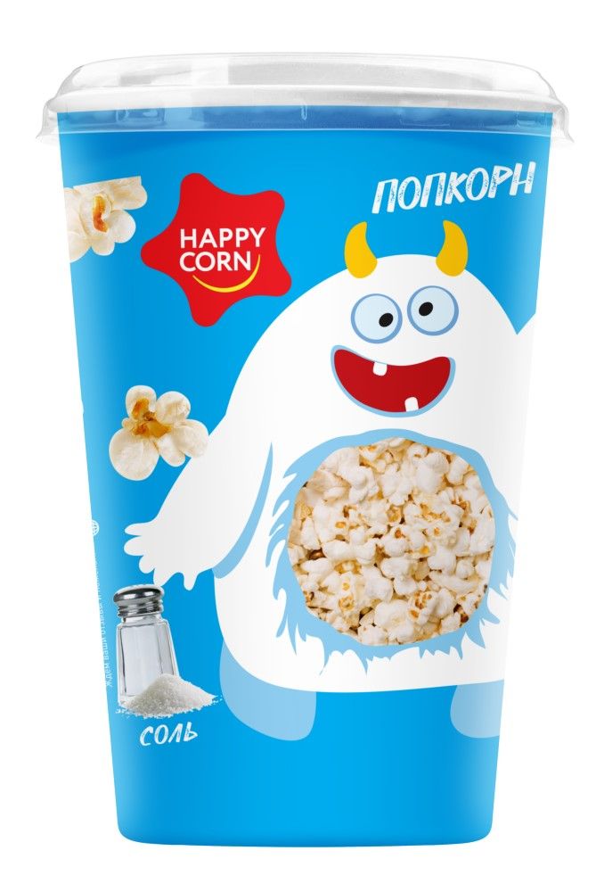Кукуруза воздушная с солью (стакан) 35г. 6шт/кор, Happy Corn купить в Донецке - СтриПсБери