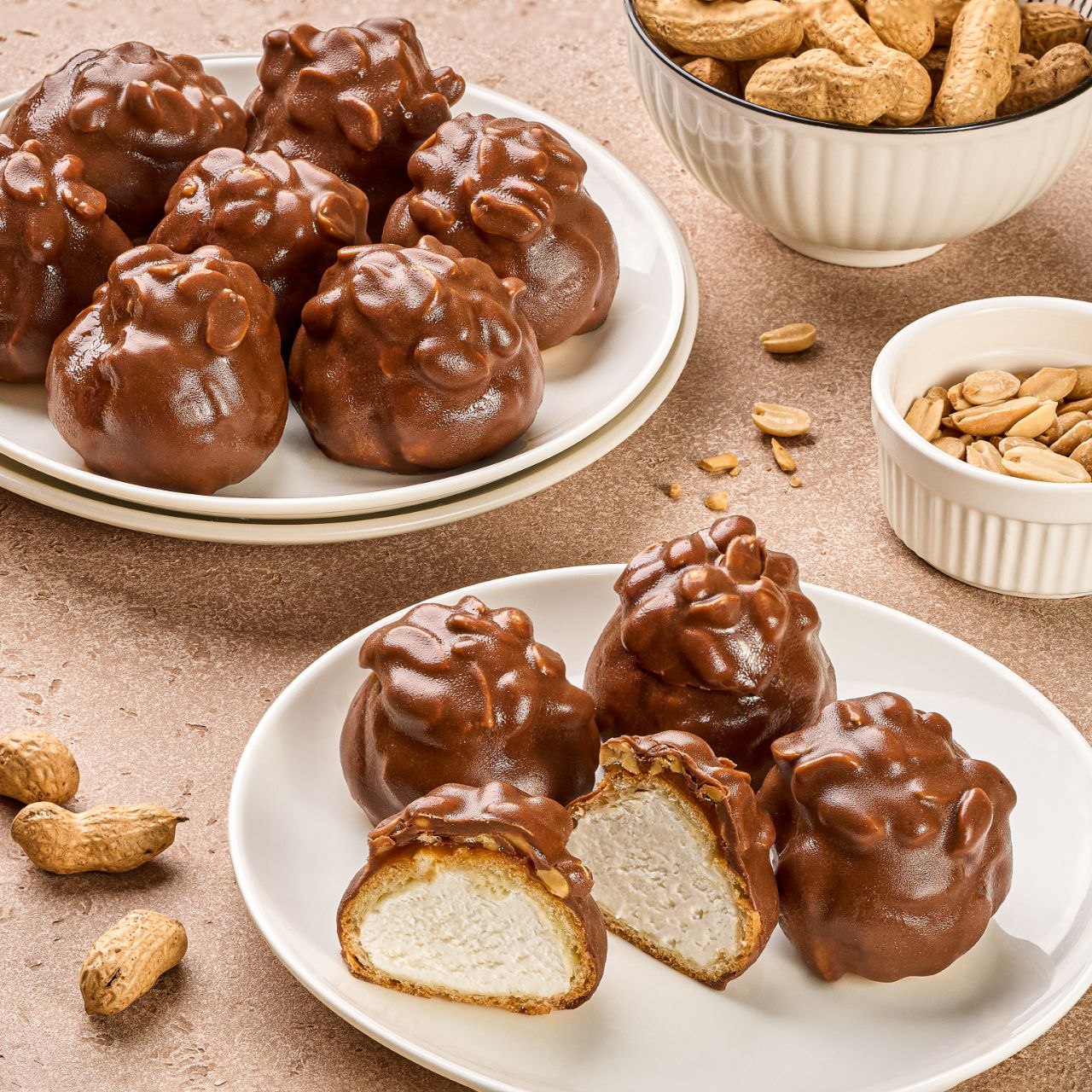 Профитроли «Сникерс» Десертные Истории 45гр, 16шт/упак купить в Донецке - СтриПсБери