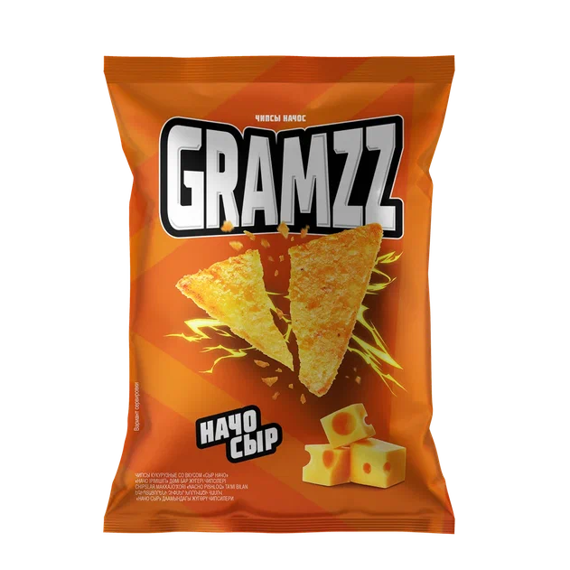 Чипсы кукурузные со вкусом Сыр Начо 55гр, 16шт/кор, GRAMZZ 3671 купить в Донецке - СтриПсБери