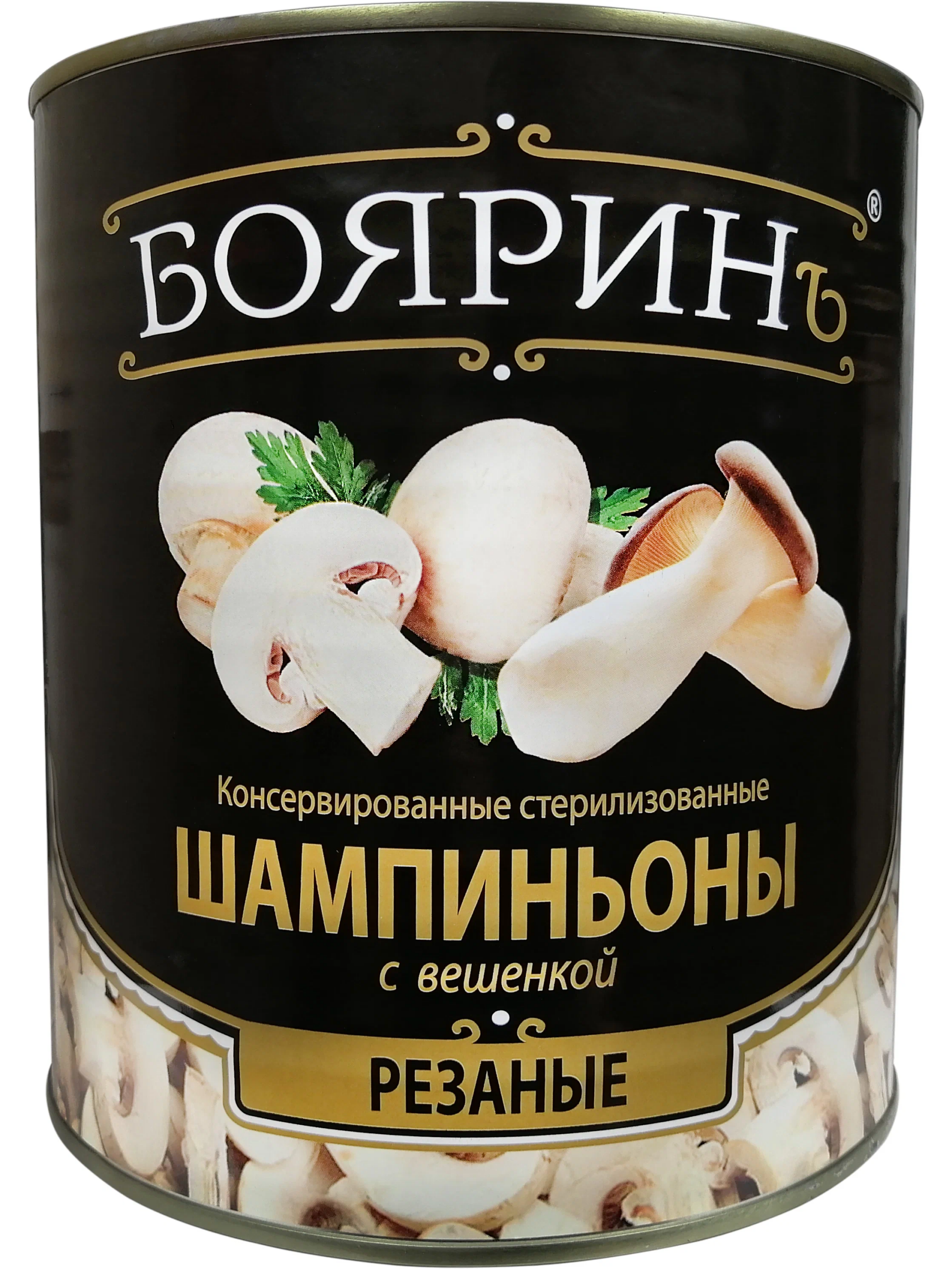 Грибы шампиньоны с вешенками резаные Боярин 3100мл/2840гр/1850гр ж/б, 6шт/кор купить в Донецке - СтриПсБери