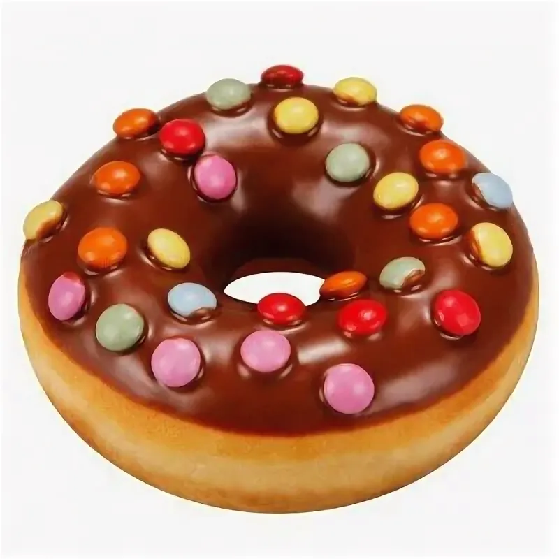 Донат в какао глазури и цветным драже HAPPY 61гр, 36шт/кор STOKSON купить в Донецке - СтриПсБери