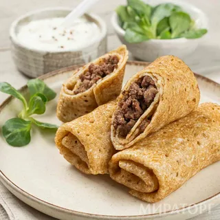 Блинчики с творогом зам 60гр, 5кг/кор Мираторг, Россия (КОР) 302 купить в Донецке - СтриПсБери