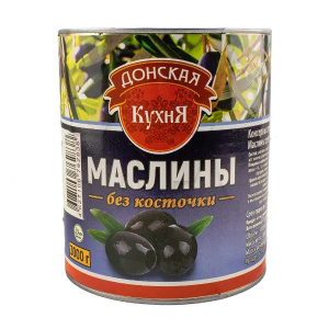 Маслины целые б/к Донская кухня 3100мл/3000гр/1450гр, ж/б 6шт/кор купить в Донецке - СтриПсБери