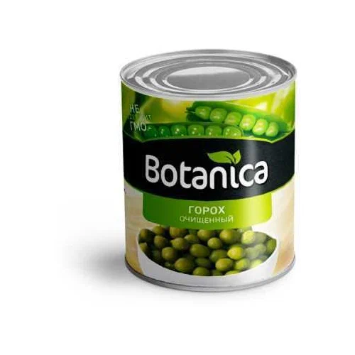 Горошек зеленый консерв. высший сорт ГОСТ Botanica 425мл/400гр/240гр ж/б, 12шт/кор, Россия купить в Донецке - СтриПсБери
