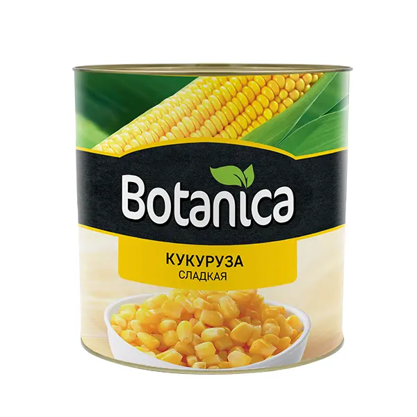 Кукуруза консервированная сахарная в зернах Botanica 2650мл/2230гр/1850гр ж/б, 6шт/кор, Таиланд купить в Донецке - СтриПсБери