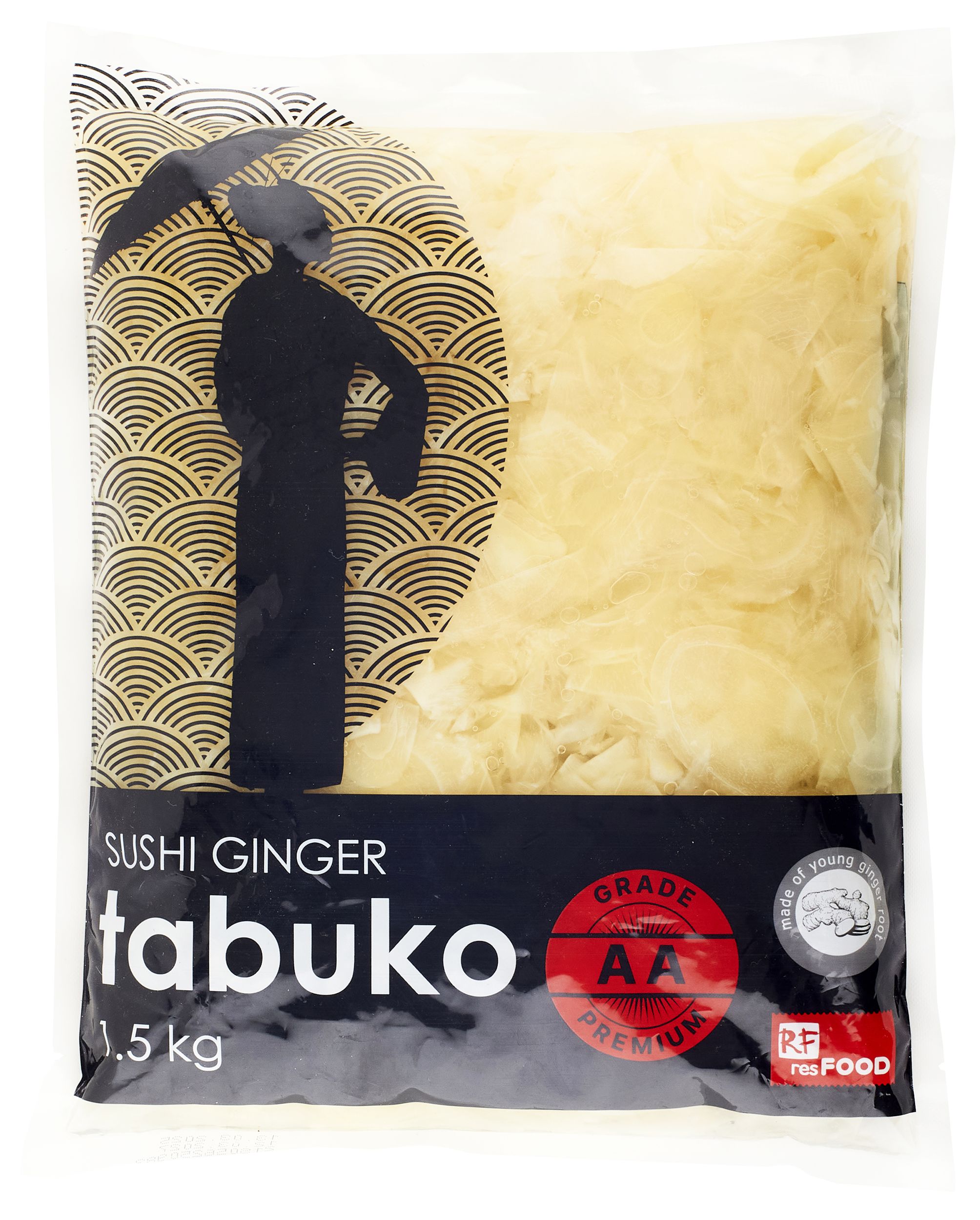 Имбирь маринованный белый Tabuko Грейд АА 1,5кг, вес сухого вещ-ва 1кг, 10шт/кор, Китай купить в Донецке - СтриПсБери