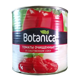 Томаты целые очищенные в с/с Botanica 2650мл/2500гр/1800гр ж/б, 6шт/кор купить в Донецке - СтриПсБери