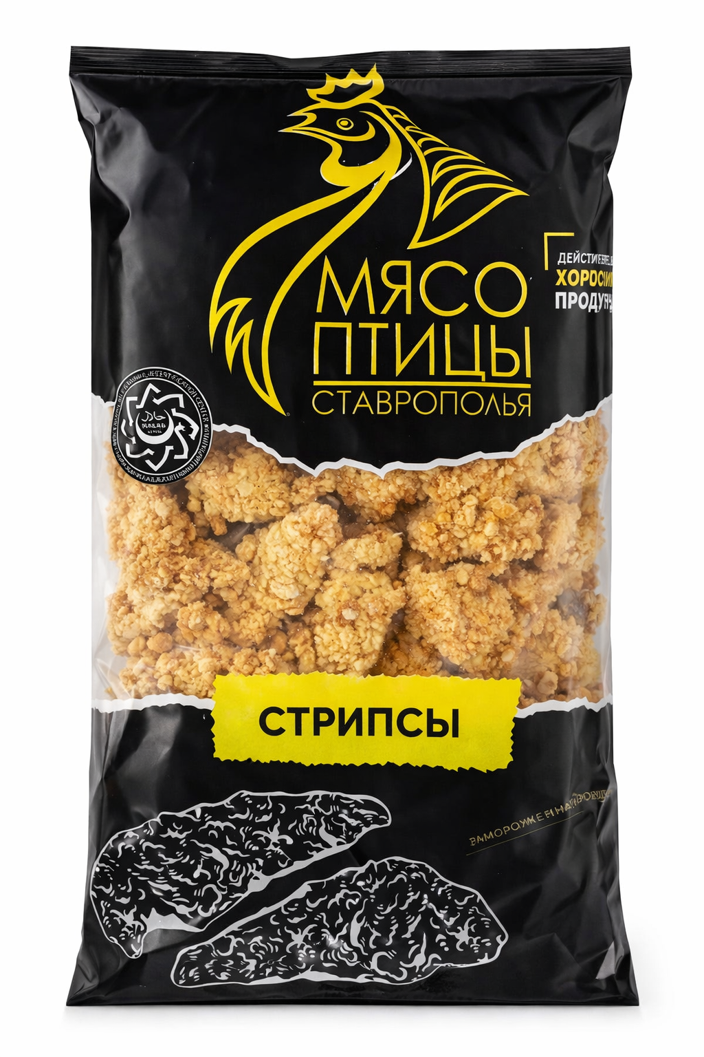 Стрипсы из мяса цыплят-бройлеров Оригинальные в панировке запеченные ИП Поляков 2кг/уп,3уп/кор ЗН173 купить в Донецке - СтриПсБери