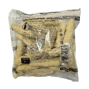 Палочки сырные Моцарелла в панировке лонг стикс ФРОС-А 1кг, 10шт/кор 2898 купить в Донецке - СтриПсБери