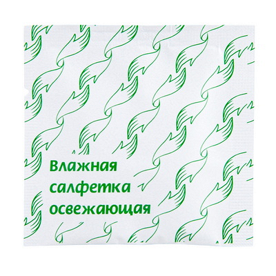 Салфетка влажная одноразовая в индивидуальной упаковке Зелёный чай 1500шт/кор купить в Донецке - СтриПсБери