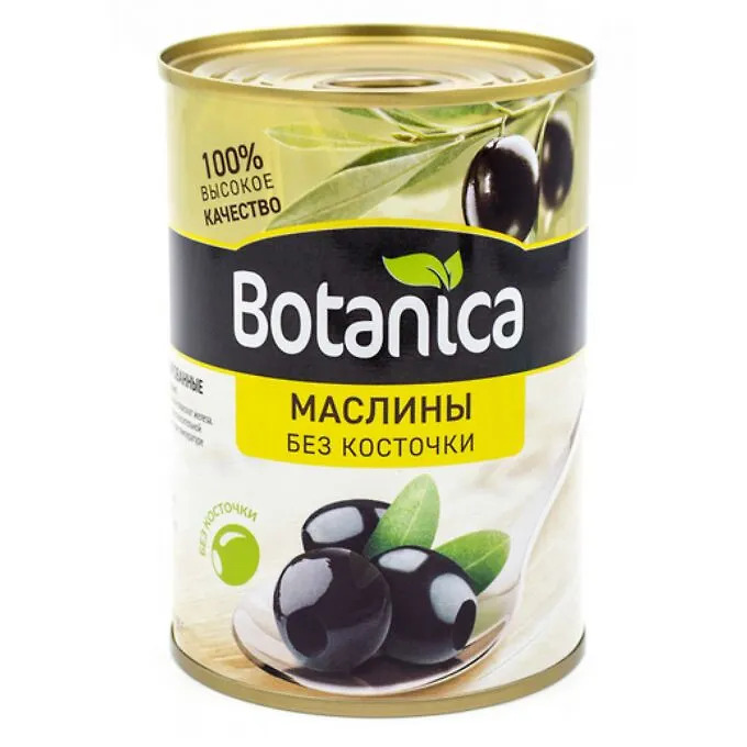 Маслины целые б/к Botanica 300мл/280гр/90гр, 12шт/кор, Турция купить в Донецке - СтриПсБери