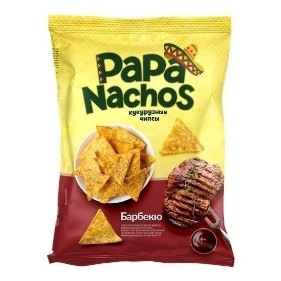 *Чипсы кукурузные со вкусом барбекю 150гр, 18шт/кор, PAPA NACHOS 3466 купить в Донецке - СтриПсБери