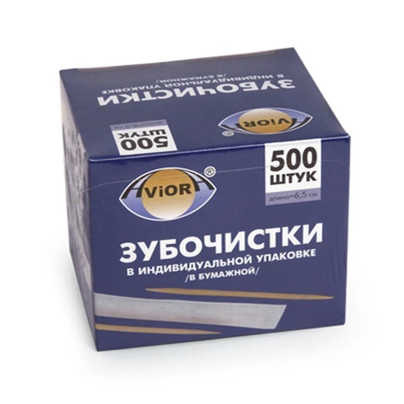 Зубочистки в индивид. упаковке (500шт) АВИОРА Бум.уп. в карт. кор. (50уп) 401-486 купить в Донецке - СтриПсБери