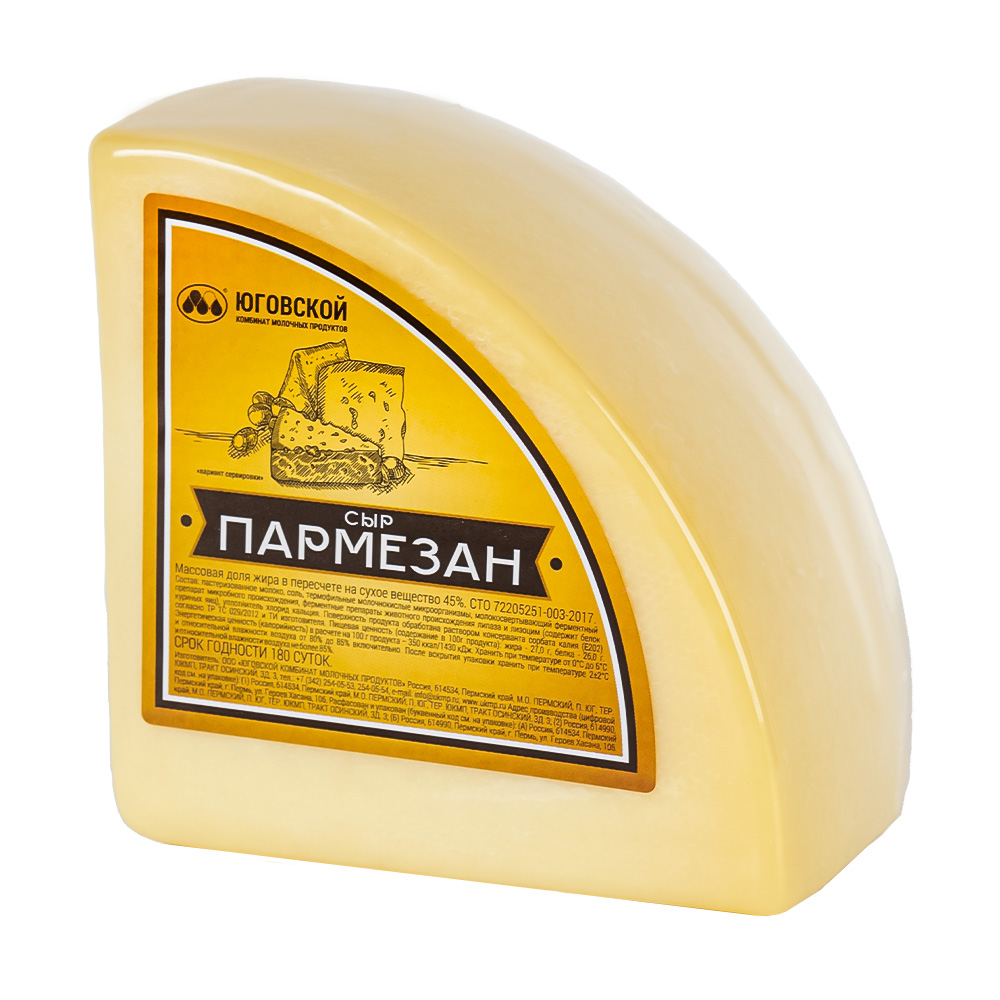 Сыр Пармезан 40% Юговской ±1,5кг, ±6кг/кор купить в Донецке - СтриПсБери
