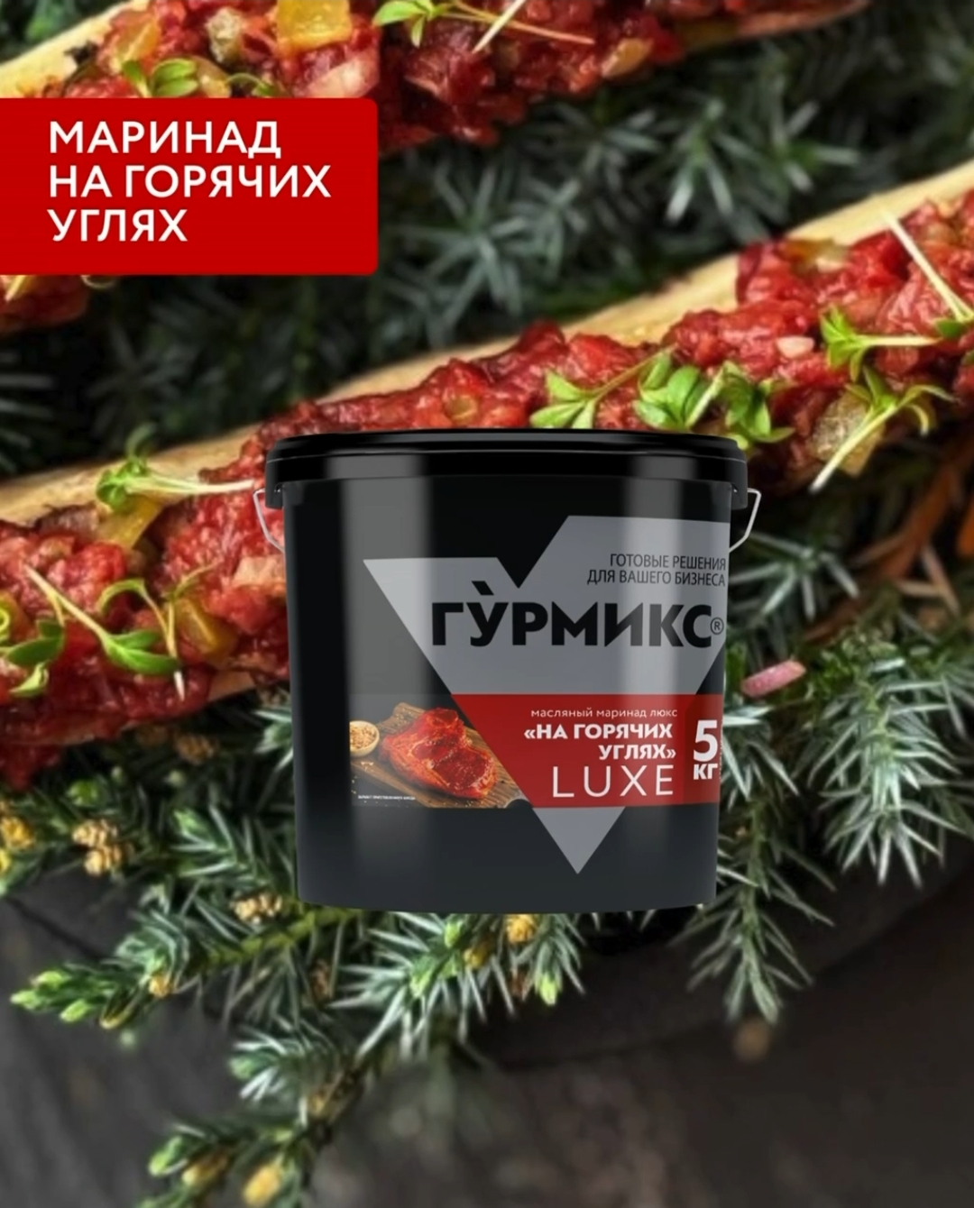 Маринад На горячих углях, Гурмикс, 5 кг 2 шт/кор 2шт/кор купить в Донецке - СтриПсБери