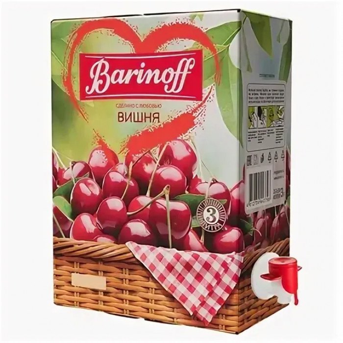 Напиток сокосодержащий вишневый осветленный 3л б/б, Баринофф купить в Донецке - СтриПсБери