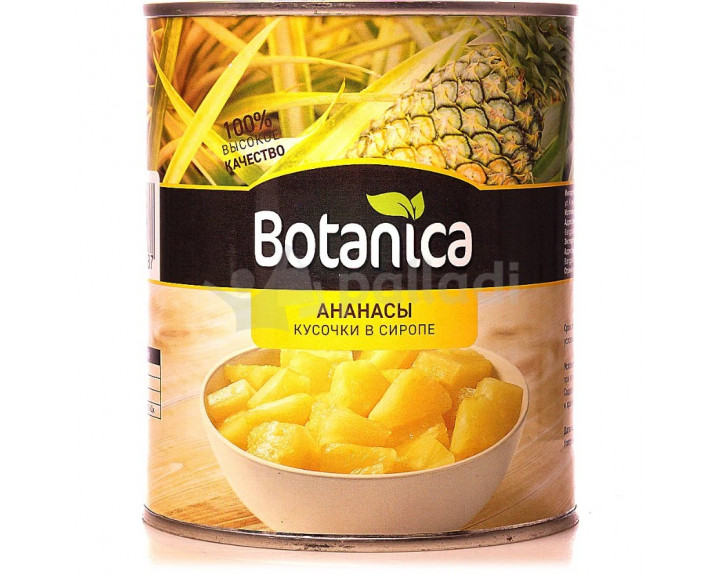 Ананасы консервированные кусочки в сиропе Botanica 850мл/850гр/490гр, 12шт/кор, Таиланд купить в Донецке - СтриПсБери
