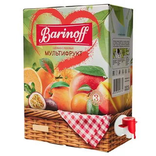 Напиток сокосодержащий мультифруктовый с мякотью 3л б/б, Баринофф купить в Донецке - СтриПсБери